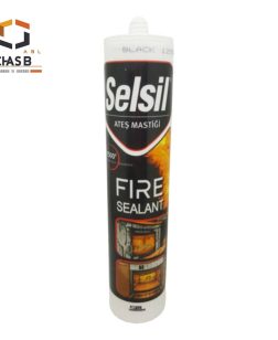 فروش چسب سیلیکون کوره مشکی سلسیل- SELSIL FIRE SEALANT 1500C TEMPERATURE RESISTANCE 300ml- چسب سنتر